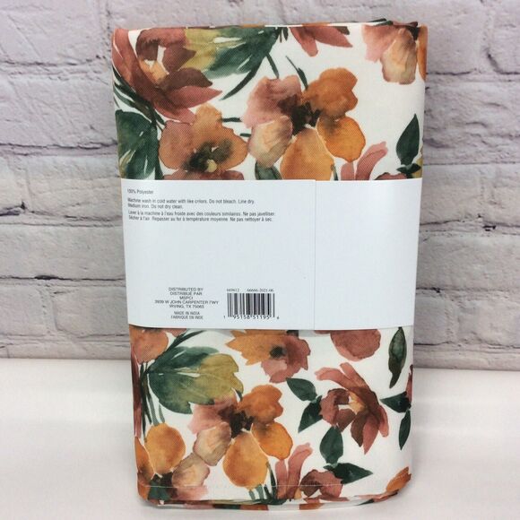 Celebrate It Fall Floral Thanksgiving Tablecloth 60x84 Harvest Holiday Fabric - Picture 4 of 5